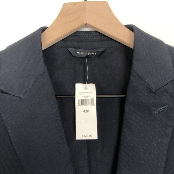 NWT‎ BANANA REPUBLIC Jacket Mens 42R Blue 100% Cotton 2 Button Sport Coat Blazer - Picture 4 of 16
